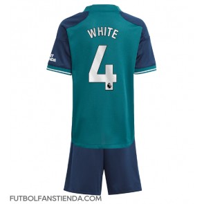 Arsenal Benjamin White #4 Tercera Equipación Niños 2023-24 Manga Corta (+ Pantalones cortos)